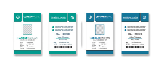 design template. Office Id Card Layout. Creative Professional Unique ID Card Template Layout