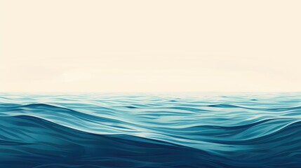 ocean background a minimalist digital illustration