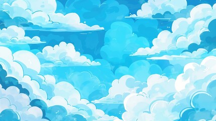 Blue sky and clouds illustrative background