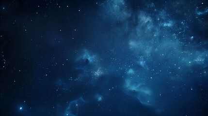 Dark blue background with twinkling stars in starry sky style	 - obrazy, fototapety, plakaty