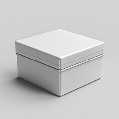 Square Packaging Mockup on White Background