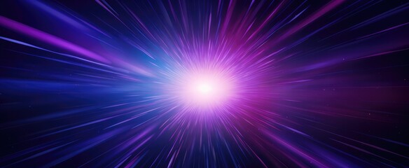 Abstract background with radial lines. Data flow with geometric concept, light tunnel. Explosion star.