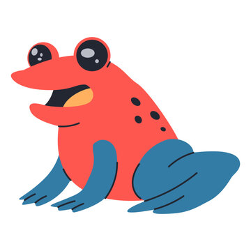 red frog with blue legs clip art preview