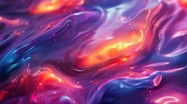 Dynamic holographic patterns swirling and shifting in vibrant colors