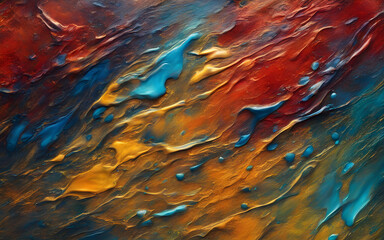Smeared oil paint texture, vibrant color streaks and blends, artistic and colorful abstract...