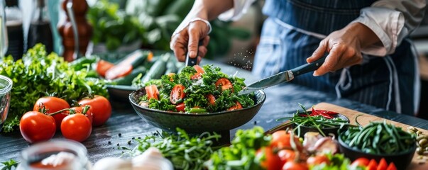 Indulge in the art of vegan cooking with a delightful cuisine class, crafting ethical plant-based dishes. - Powered by Adobe