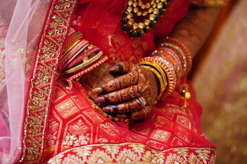 Mumbai, India 9th April 2024: Indian Wedding rituals, Customs and Traditions for bride or Dulhan....