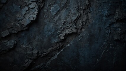 charcoal gray to deep indigo gradient color rough grunge rock texture close-up background from Generative AI - obrazy, fototapety, plakaty