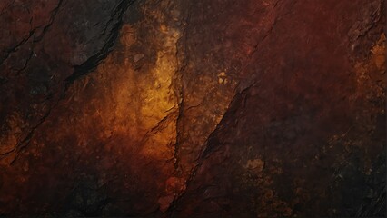 burgundy red to dark amber gradient color rough grunge rock texture close-up background from Generative AI - obrazy, fototapety, plakaty