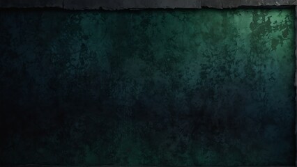 midnight blue to forest green gradient color rough grunge rock texture close-up background from Generative AI