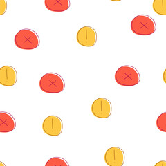 White Background With Red and Yellow Circles