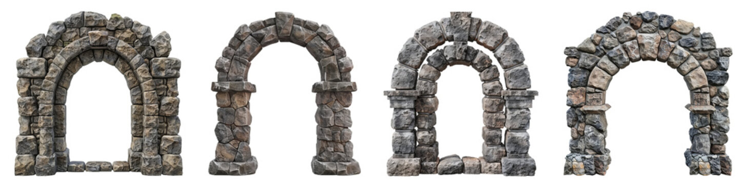 Stone arch, PNG set
