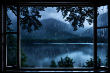 Rainy lake.
Generative Ai