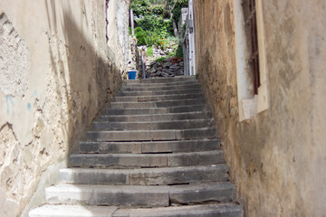 Photo of old stone stairs, Benkovac, Croatia - obrazy, fototapety, plakaty
