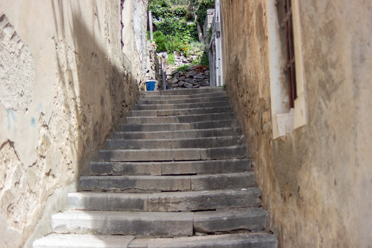 Photo of old stone stairs, Benkovac, Croatia