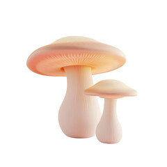 Three mushrooms grouped together