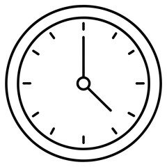 clock isolated on white vector illustration