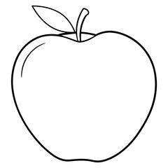apple on a white background vector 