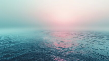 Fototapeta premium Minimalist Abstract Sea Background with Foggy Wind, Presented in 3D AI Image