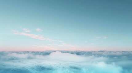 Fototapeta premium 3D Minimalist Abstract Sky Background with Foggy Wind Ambiance AI Image