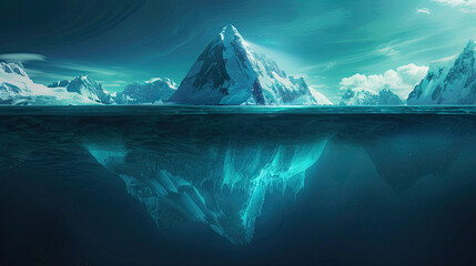 Tip of iceberg - obrazy, fototapety, plakaty