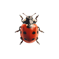 Fototapeta premium A ladybug with black spots on its back