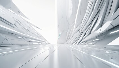 white futuristic background