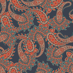 Stylish floral seamless paisley pattern. High-quality vector design - 782131038