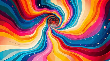 texture Colorful Fractal Spiral Art with Circles and Swirls