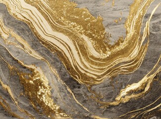 Gold fluid art marbling paint textured background