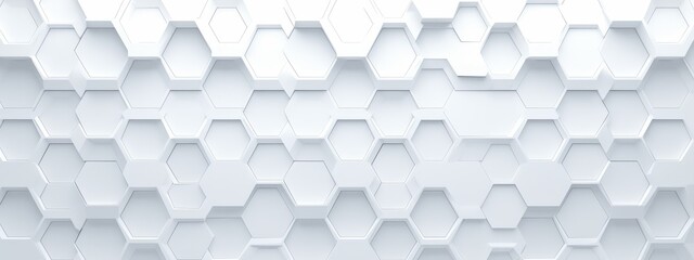 white hexagon pattern, seamless texture, white background