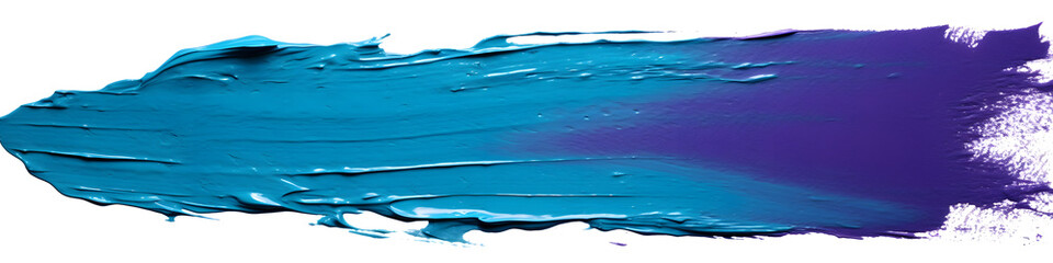 Fototapeta premium Blue stroke of paint texture isolated on white background