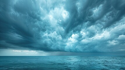 Moody sky background with storm clouds - obrazy, fototapety, plakaty