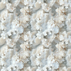 Seamless texture of dried white corals