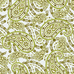 Paisley seamless floral vector pattern. Vintage background in batik style - 782134491