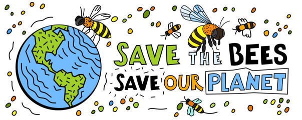 Save the bees and our planet. World bee day. International event. - 782135662