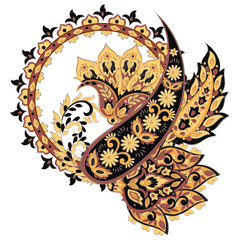 Vector paisley pattern. Vintage flowers Decorative ornament card, invitation, web design - 782135826