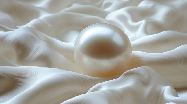 Marine Glamour: Elegant Pearl. Generative AI