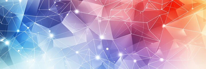 Colorful Geometric Background with High Polygonal Triangles, in the Style of Animated Gifs, Dotted, White and Gray, Human Connections, Free-Flowing Lines, UHD Image