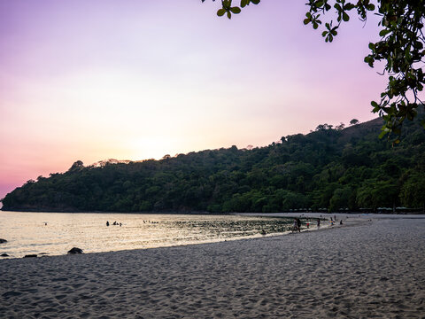 Sun set on the beach of Bataan Philiphine
