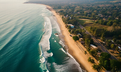 Ivory Coast Aerial View Travel Banner