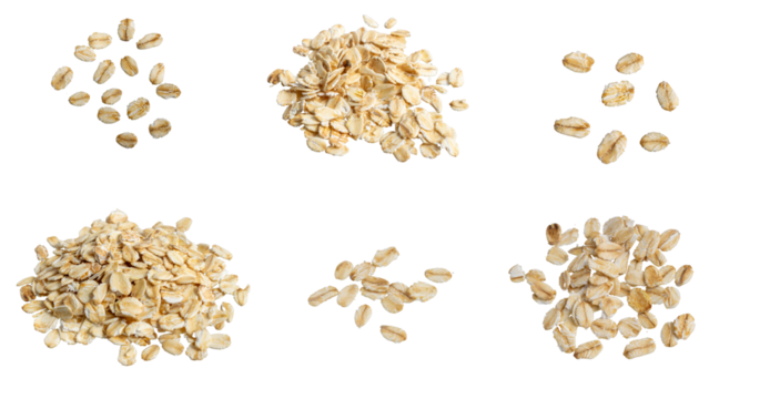 oat flakes on isolated background