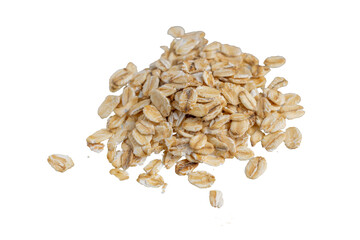 oat flakes on isolated background
