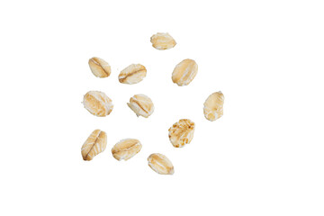 oat flakes on isolated background