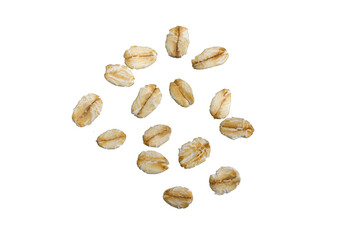 oat flakes on isolated background