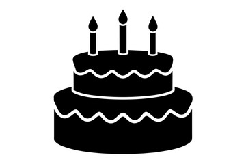 cake silhouette vector art illustration