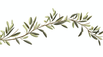 Sketch element. Olive branches isolated. Vector han - obrazy, fototapety, plakaty