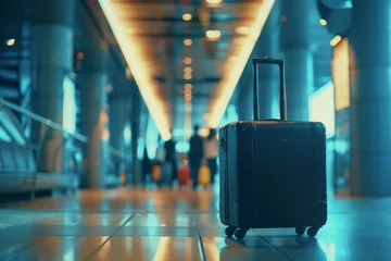 Deurstickers Maximizing Your Travel Experience with the Best Smart Luggage: Tips on Features, Security, and Packing for the Savvy Traveler © Kerstin