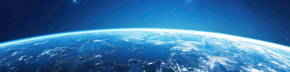 Planet Earth as seen from outer space showcasing its landmasses, oceans, and atmosphere