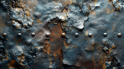 Rusty Metal texture with scratches and cracks. - obrazy, fototapety, plakaty